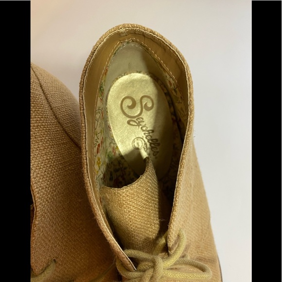 Seychelles Bismuth Canvas Stacked Heel Boots Sz 8 - Picture 3 of 9